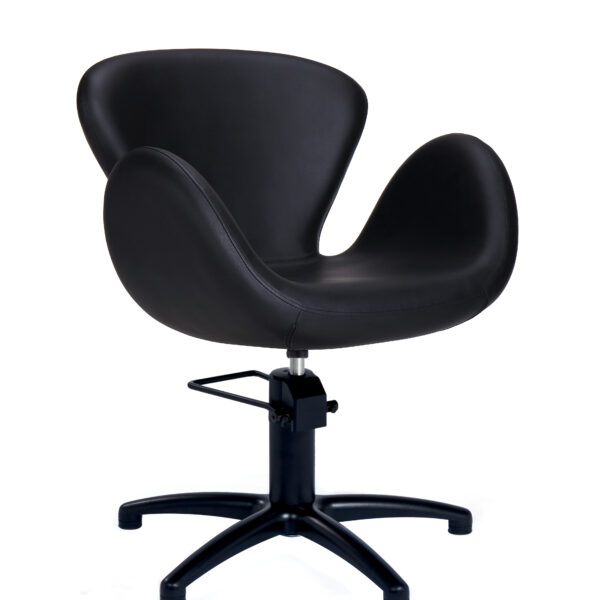 Fauteuil de coupe noir réglable en hauteur avec pied étoile inox u noir