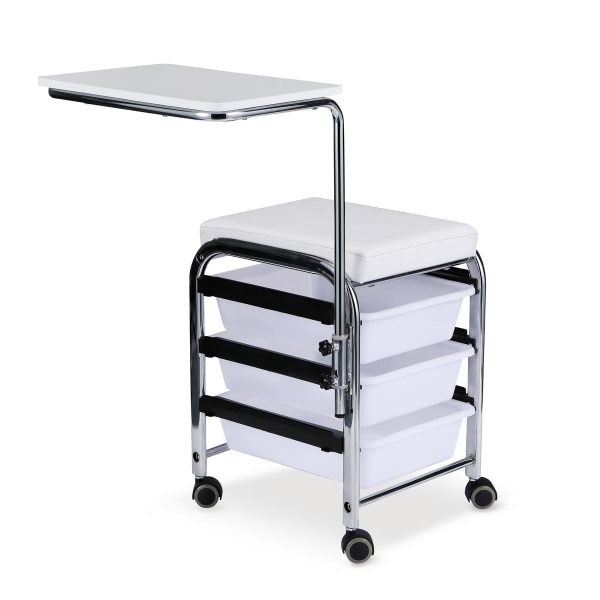 Tabouret de manucure de haute qualité avec plateau pour institut de beauté