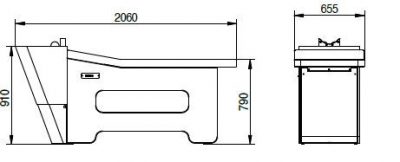 Table-Lit bac de lavage allongée FABLE