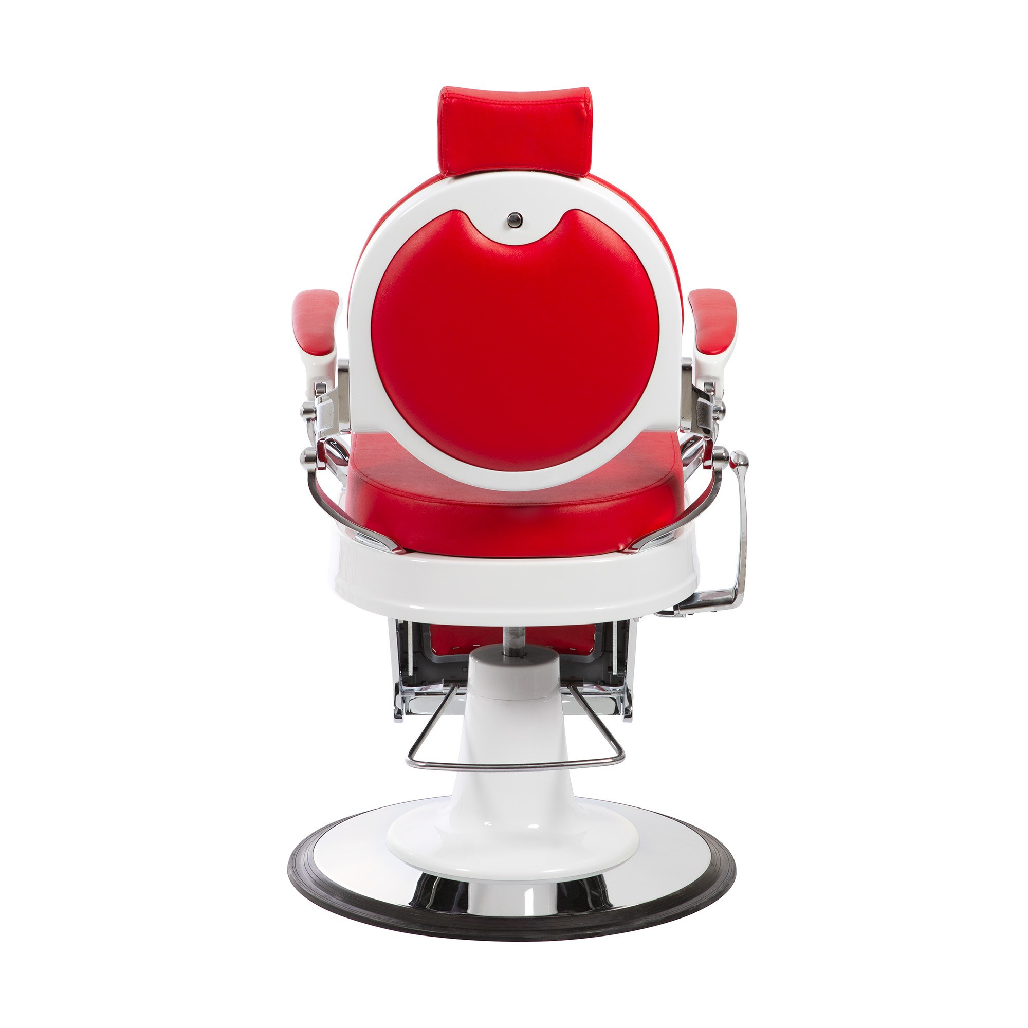 Fauteuil barbier Rouge et Blanc Vintage