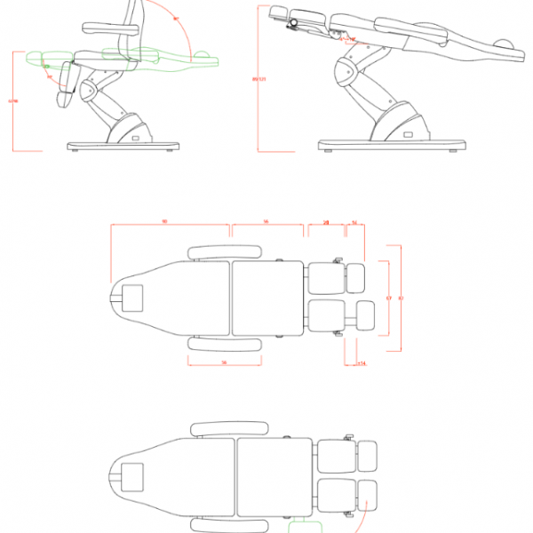 Fauteuil de pédicure électrique SHAUN