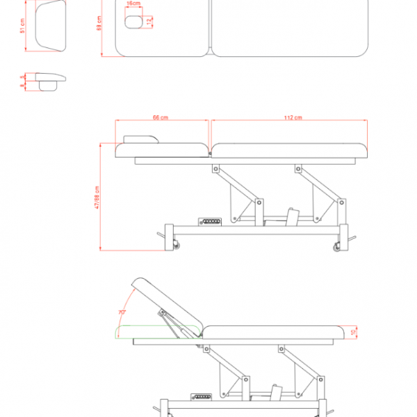 Table électrique esthétique MIGUEL