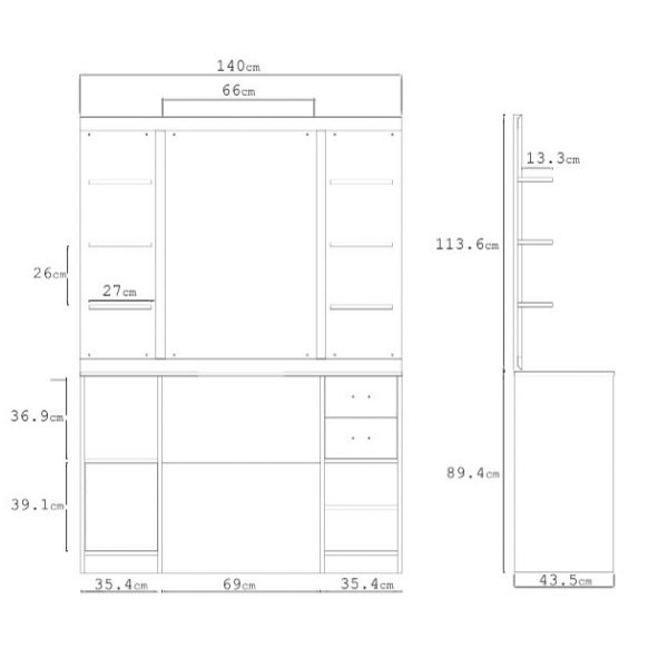Coiffeuse barbier OKEY à personnaliser
