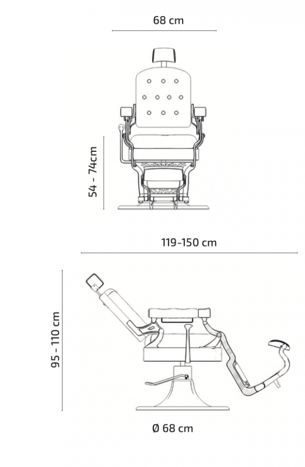 Alternative view of Fauteuil barbier TOMMY