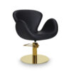 Fauteuil de coupe noir et or pour salon barber ou coiffeurs