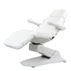 Fauteuil esthétique électrique chauffant IMPERIA avec 4 moteurs et revêtement PU blanc premium